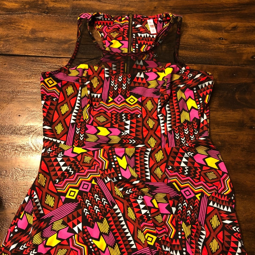 Funky Tank Dress w/ Black Mesh - Juniors 11-13